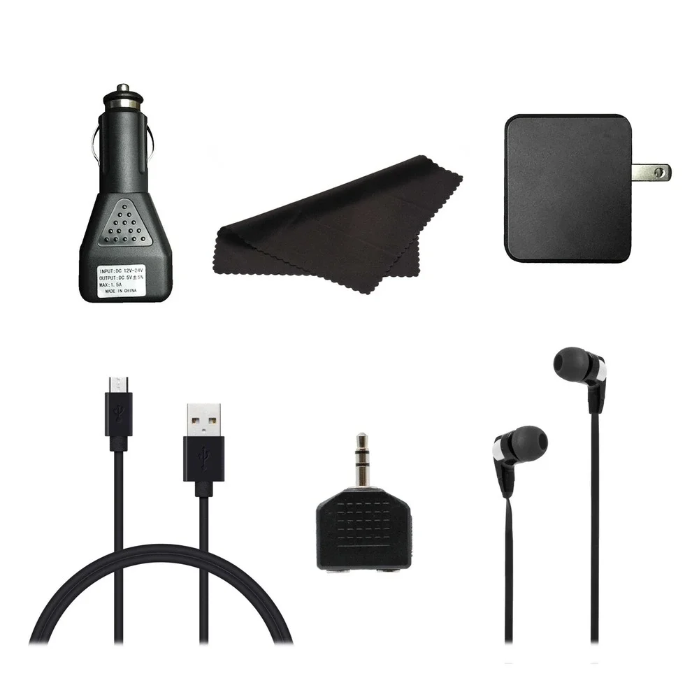 Mobile Accessory Kit for‎ Android Devices, Headphones, Cigarette Lighter Adaptor